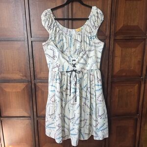 NWT Rare Bernie Dexter Squash Blossom Novelty print Dress 2X
